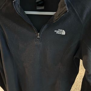 North Face black half zip pullover